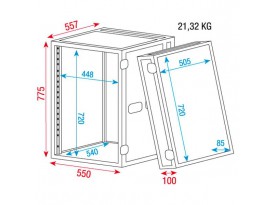 Show Gear rack 16U 19"
