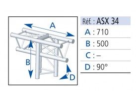 Asd ASX34 angle 3 départs 90°