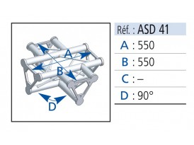Asd ASD41 Angles 4 départs 90°