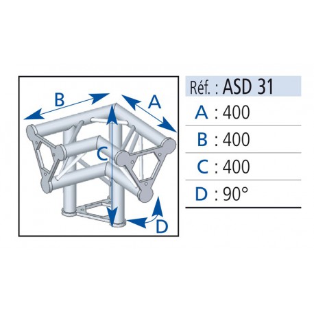 Asd ASD31 Angles 3 départs 90°