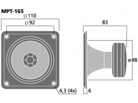 Piezo Tweeter MPT-165