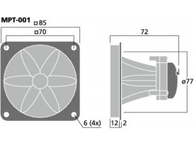 Piezo Tweeter carré MPT-001