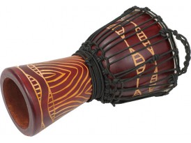 Tanga djembe 14" rouge sculpte