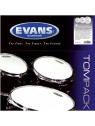 Evans - TPG2CLRF Tom Pack - Transparentes fusion 10" 12" 14"