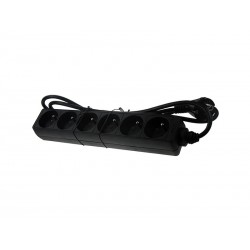 Multiprise 6 prises 2P+T noire - 1,