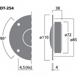 Tweeter Dôme 90W 8 ohms