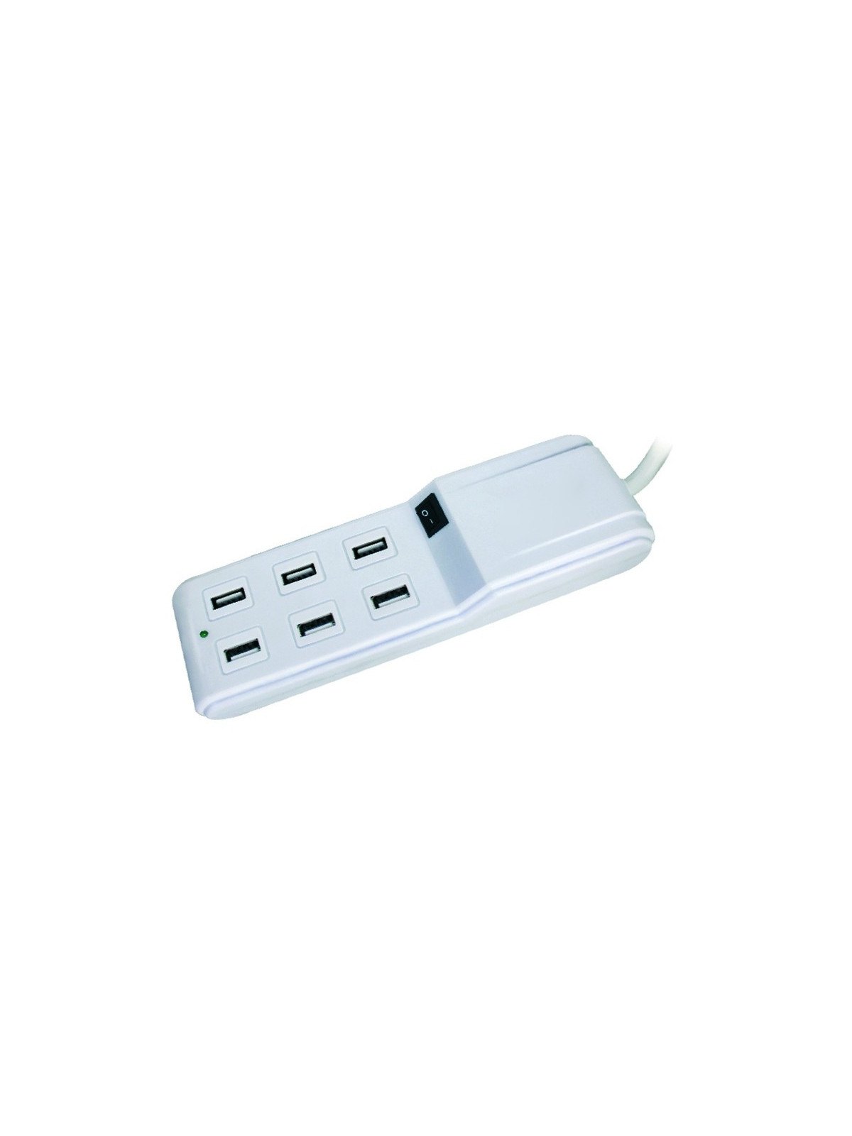 HUB 6 ports USB 2.0 - 2.5 A blanc