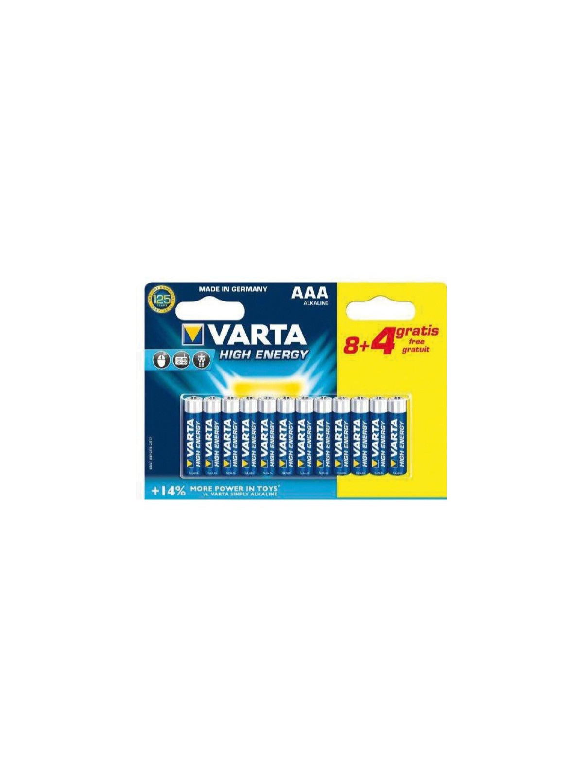 VARTA LR03 AAA pack de 12