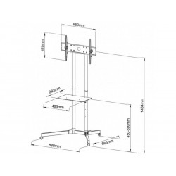 Support à roulettes- écran 30 à 65"