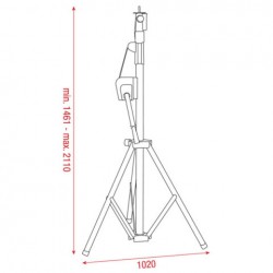 Show Gear Followspot Stand Wind up