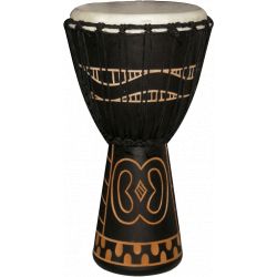 Tanga djembe 12" noir sculpte