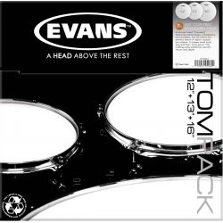 Evans - TPG2CTDS Tom Pack - Sablées standard 12" 13" 16"
