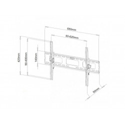 Support mural Ecran 40-65" noir