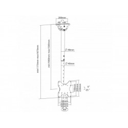TECHLY Support plafond inclinable
