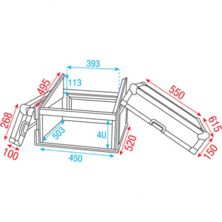 Show Gear Combi Case 4 +10U