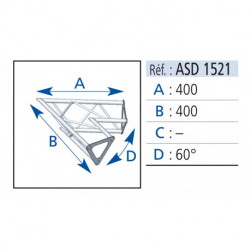 ANGLE 2D 60° 150 ALU ASD