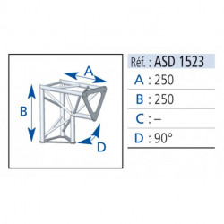 ANGLE 2D 90° 150 ALU ASD