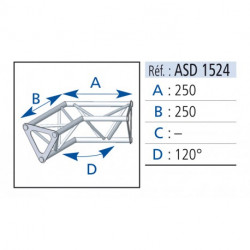ANGLE 2D 120°150 ALU ASD