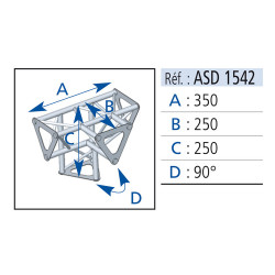 ANGLE 4D 90° SECTION 150 ALU ASD