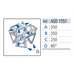 ANGLE 5D 90° SECTION 150 ALU ASD