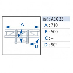Asd Angle 2 départs 90° Echelle 290