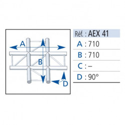 Asd Angle 4 départs 90° Echelle 290