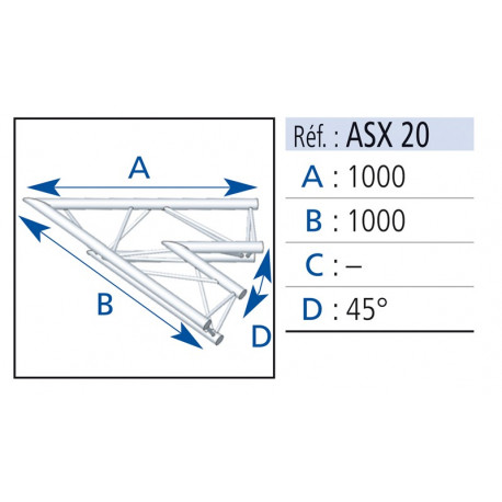 Asd ASX20 angle 2 départs 45°