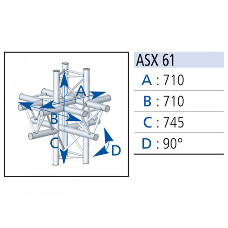 Asd ASX61 angle 6 départs 