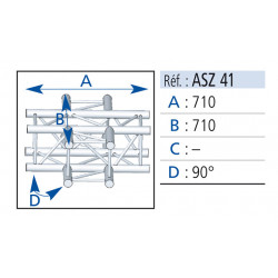 ASD ANGLE ALU SZ290 CARREE 