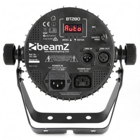 BeamZ BT280 LED Flat Par 7 x 10 W 