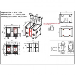 Briteq CASE FOR 2x BTX-TITAN