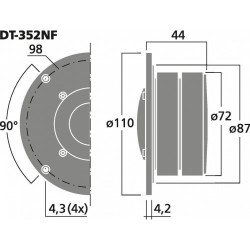 Tweeter Dôme 80W 8 ohms