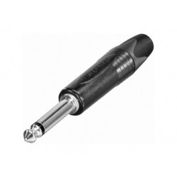 Fiche Neutrik jack 6.35 2 pôles Noir