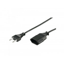 Rallonge secteur bipolaire noire 3m