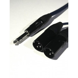 Cordon Jack 6.35 TRS / 2 XLR M 1.5m