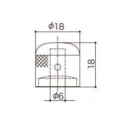 GOTOH DOME KNOB CHROME 18MM