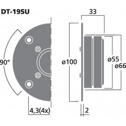 Tweeter Dôme 50W 8 ohms