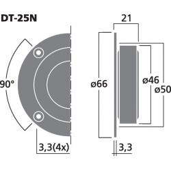 Tweeter Dôme 40W 8 ohms