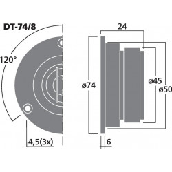 Tweeter Dôme 15W 8 ohms