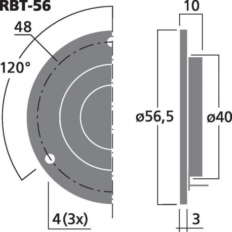 Tweeter Aigu Ruban 10W 4 Ohms