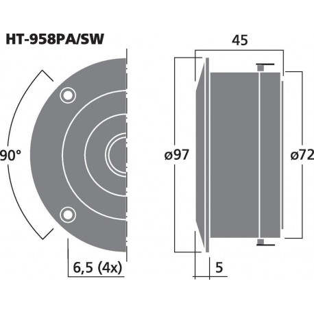 Tweeter Aigu 30W 8 Ohms