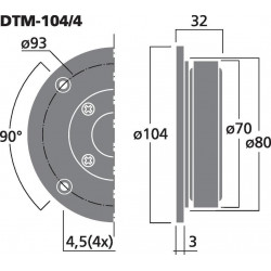 Tweeter Dôme 45W 4 ohms
