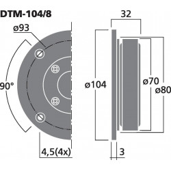 Tweeter Dôme 45W 8 ohms