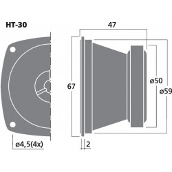 Tweeter Aigu 50W 8 Ohms