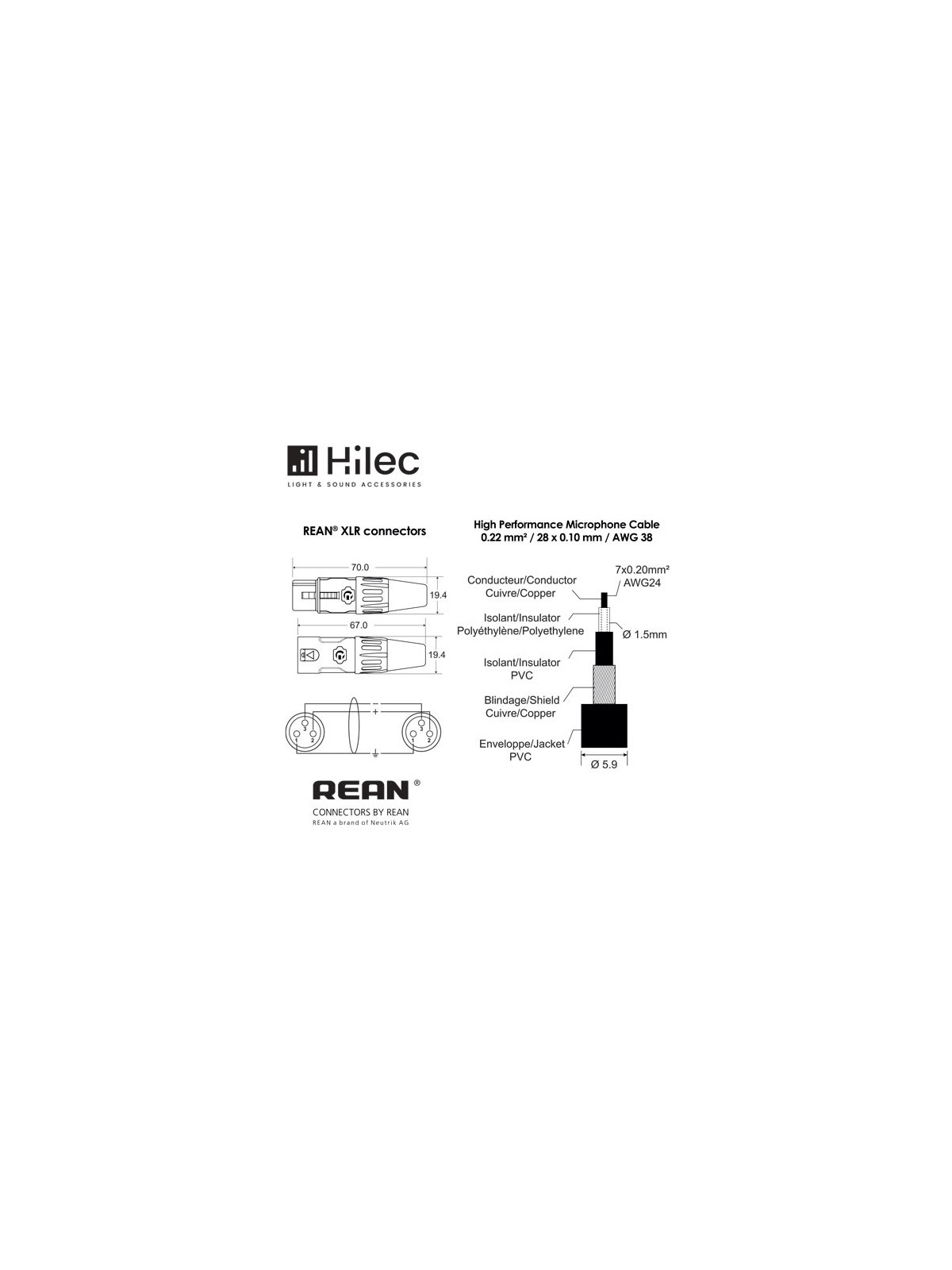 Hilec XLR 3m Premium