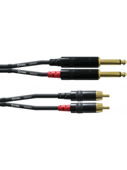 Cordon 2 jacks mâle / 2 RCA - 3m