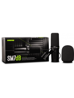 Shure - SM7DB
Microphone broadcast dynamique avec préamp