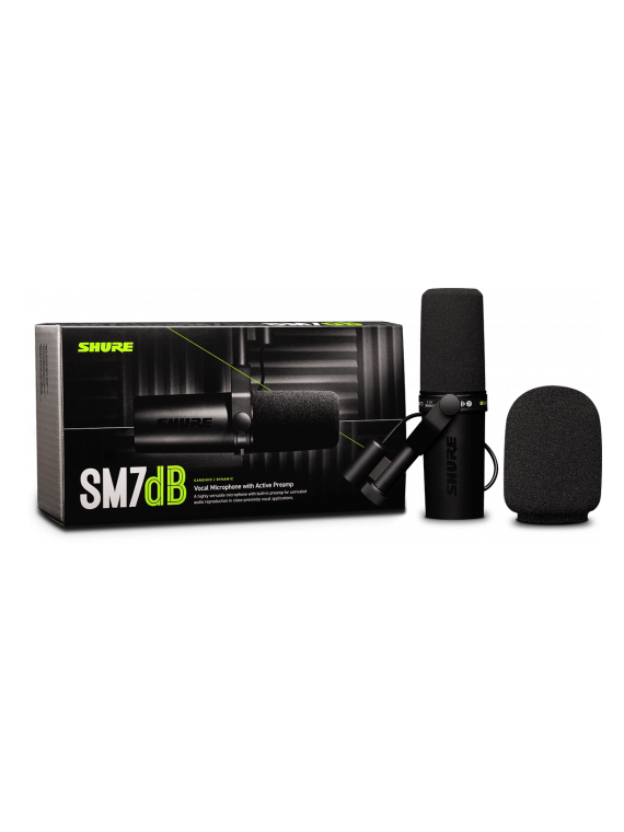 Shure - SM7DB
Microphone broadcast dynamique avec préamp