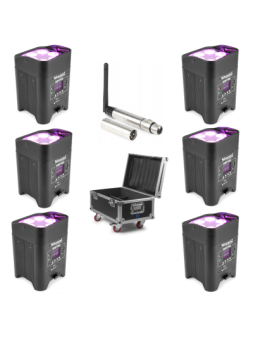 Location Pack 6 Projecteurs 6x12W Accu HF