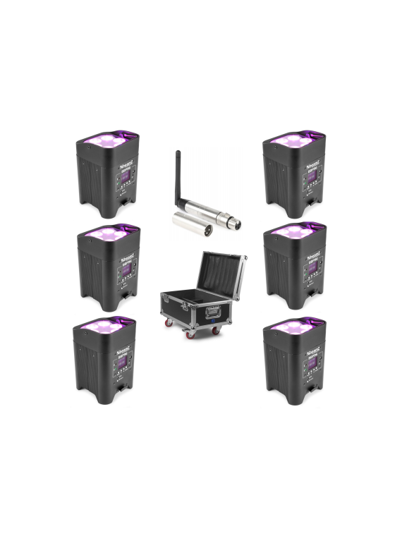 Location Pack 6 Projecteurs 6x12W Accu HF